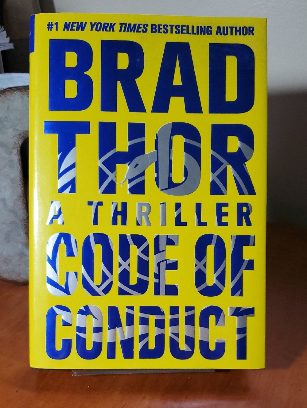 Brad Thor "Code of Conduct" Hardcover - Bright Yellow & Blue